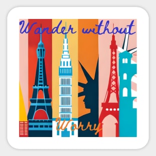 Wander Without Worry Sticker